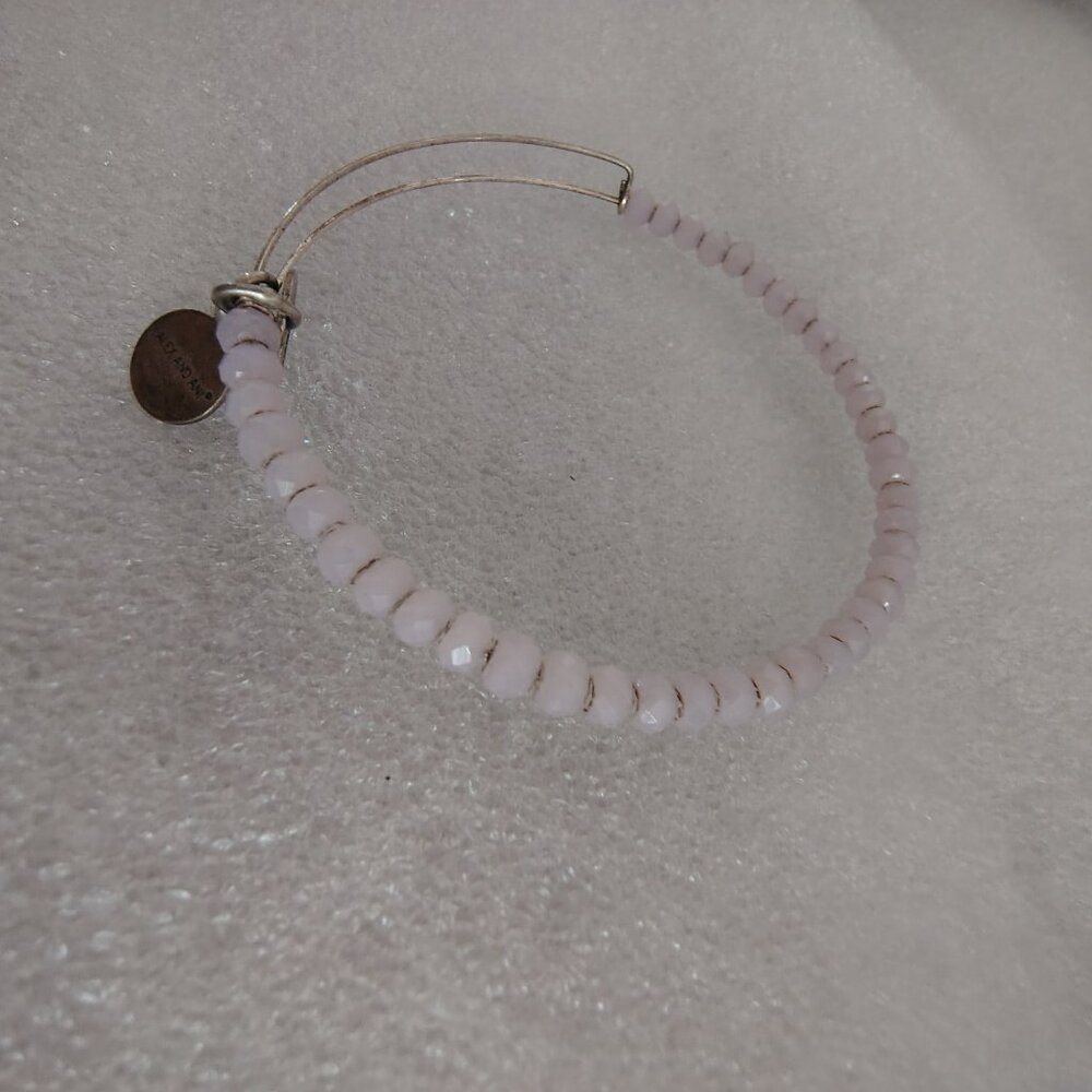 Alex and Ani Lite Pink Beaded Bracelet Expandable Bangle 565 - Picture 2 of 4